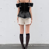 【予約商品5月中旬お届け】リボンペプラムブラウス