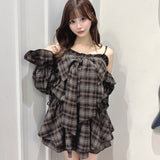 【今から秋まで着れる♡】リボンペプラムワンピース