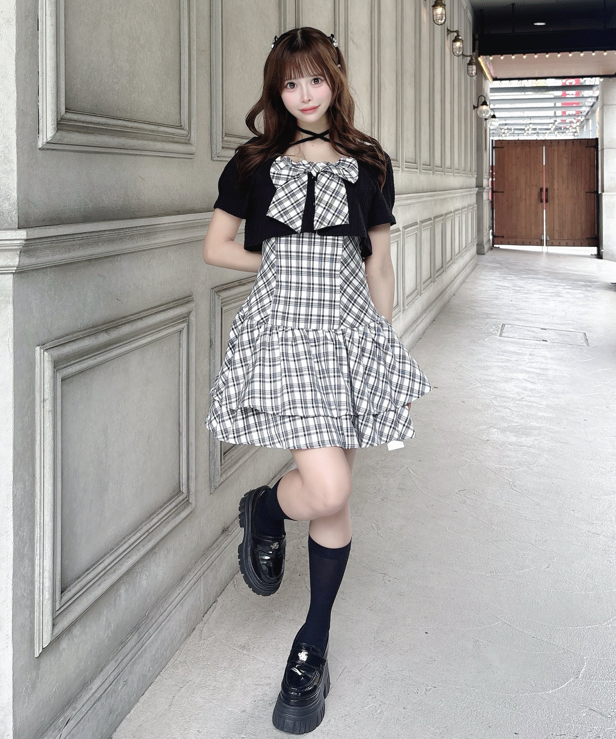 6/12(金)新色発売スタート】半袖リボンアンサンブルワンピース – PARK