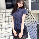 【6/25(木)発売スタート】フリルチェックシャツ