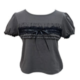 レースフリルTシャツ