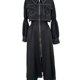【公式オンライン先行販売！】ロングレイヤードフロントジップワンピース