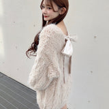 【予約商品12月中旬発送】バックリボンダーリンニット