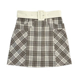【予約商品 1月下旬発送】チェックミニタイトスカート