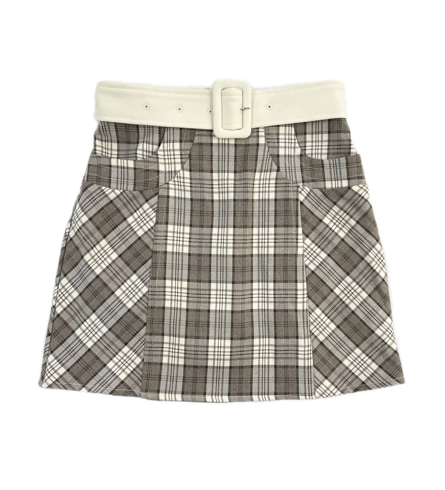 【予約商品 1月下旬発送】チェックミニタイトスカート
